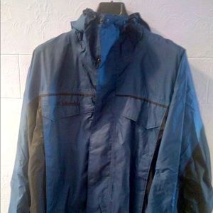 Columbia Wind/Rain Jacket Navy Black Waterproof